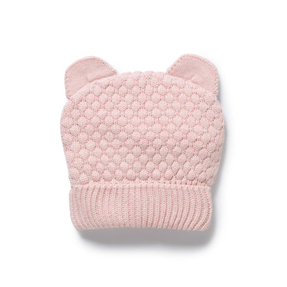 Marshmellow Organic Knitted Bear Hat