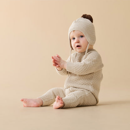 Cream Organic Knitted Bauble Growsuit