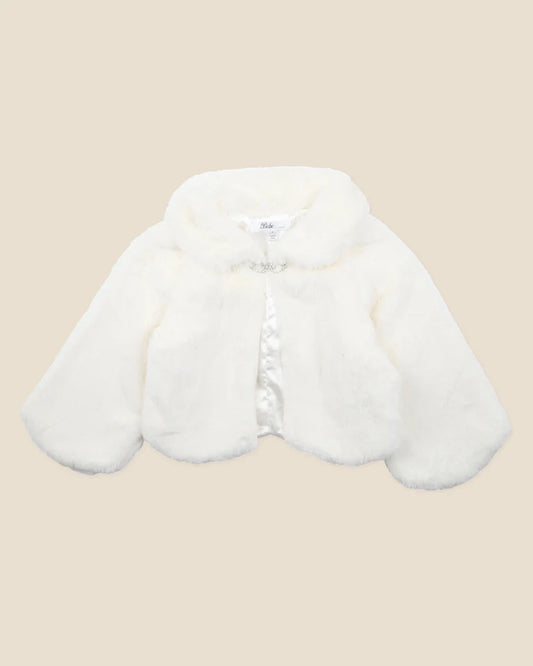 PETAL FAUX FUR JACKET 3-7 YRS