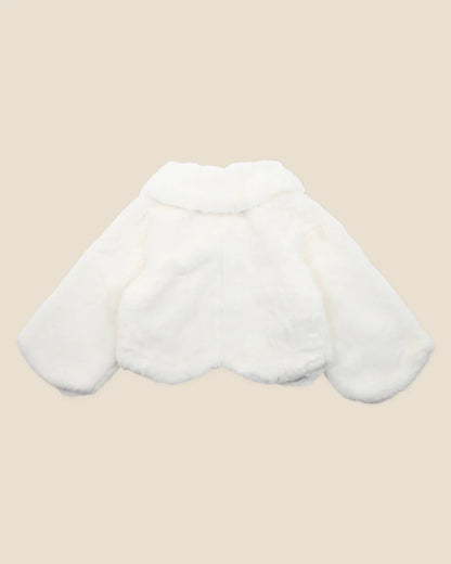 PETAL FAUX FUR JACKET 3-7 YRS