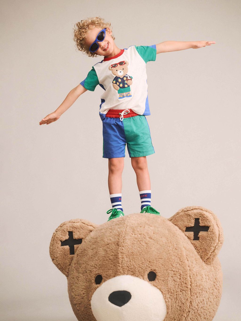 Colour Block Twill Short