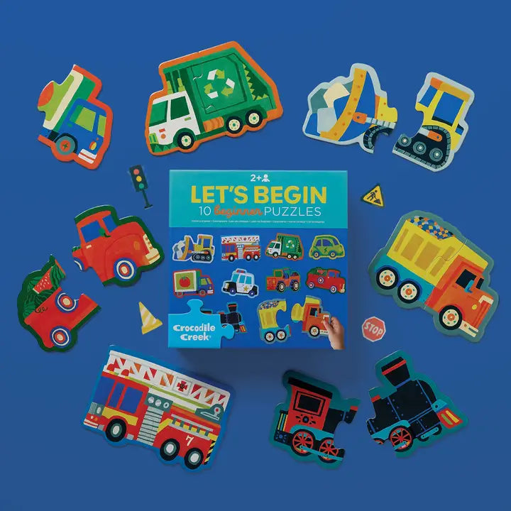 Let's Begin 2pc Puzzles Vehicles