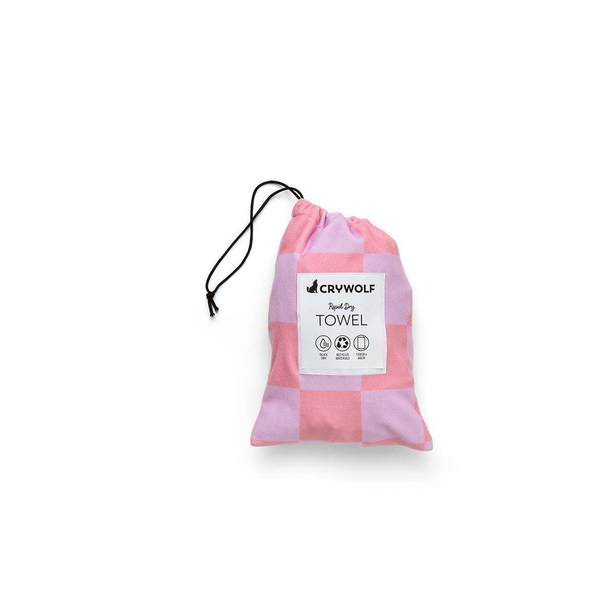 Rapid Dry Towel Flamingo Check