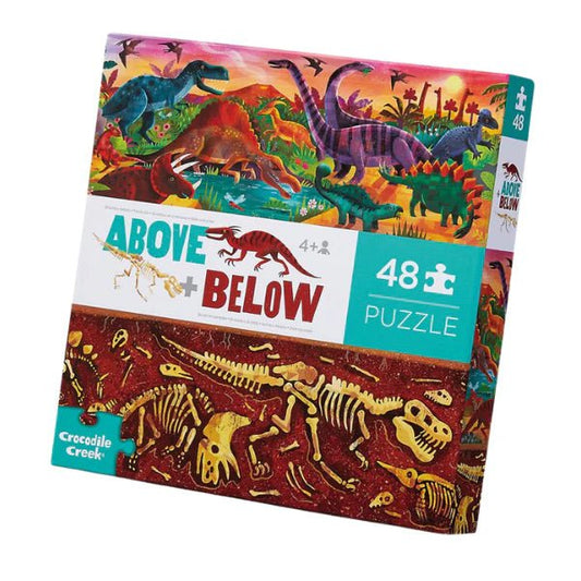 Above & Below Puzzle 48 pc Dinosaur World - Aster & Ruby