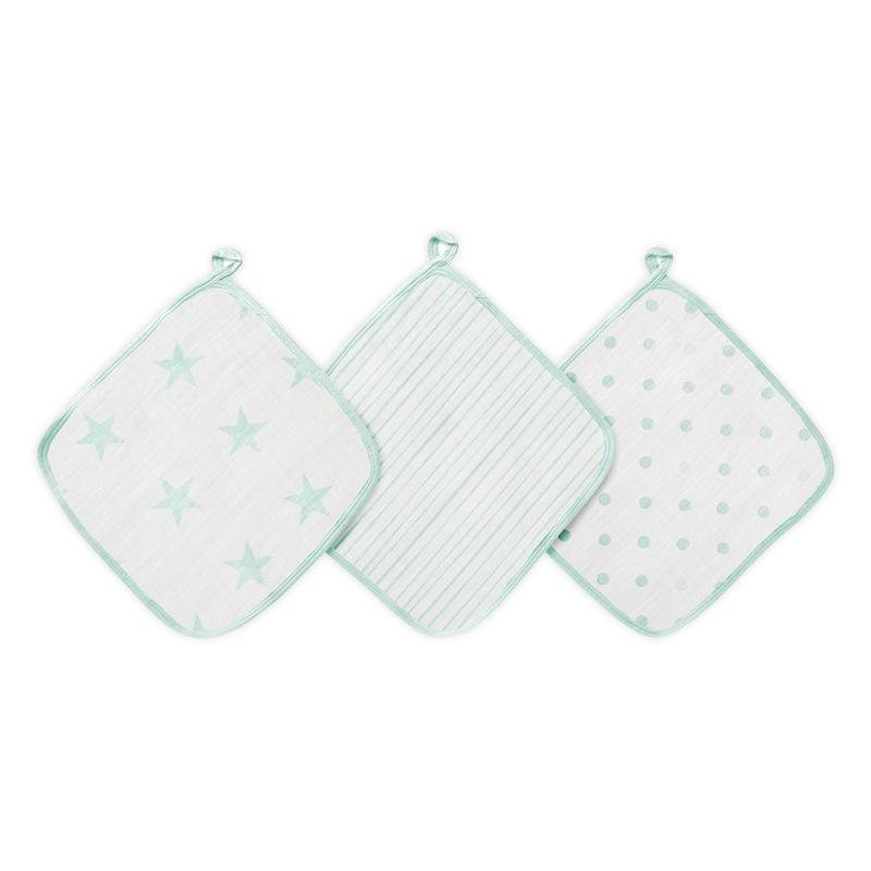 Aden+Anais Muslin Washcloth 3pk Dream-Aster & Ruby