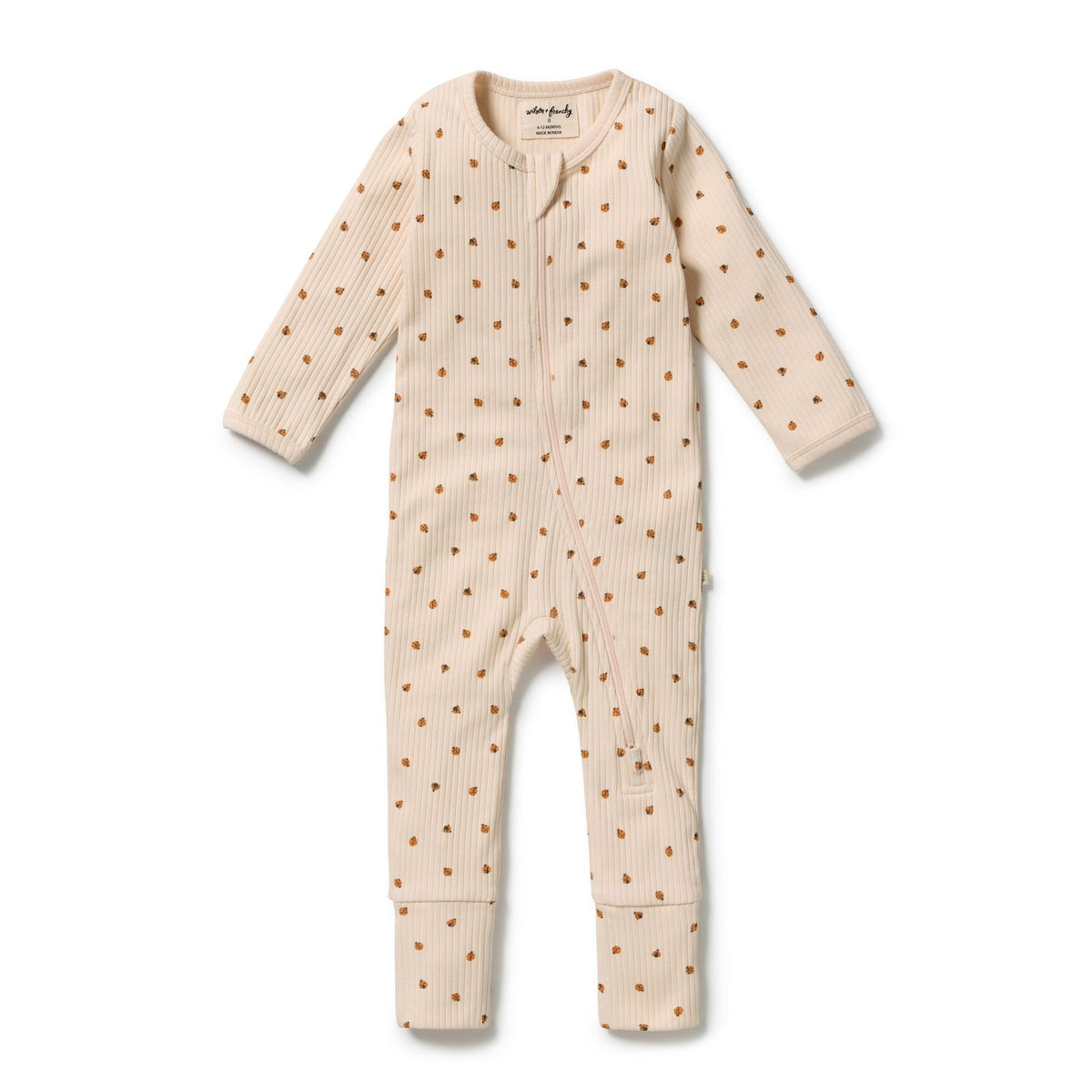 Little Lady Bugs Organic Zipsuit with Feet