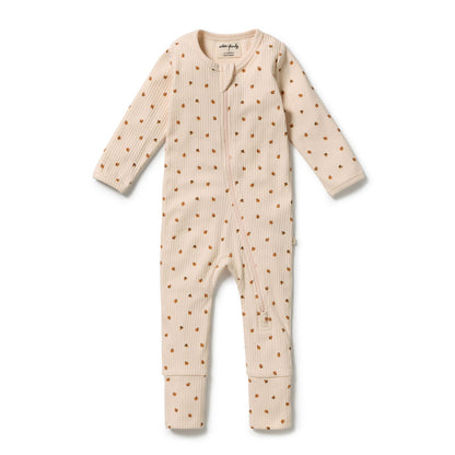 Little Lady Bugs Organic Zipsuit with Feet