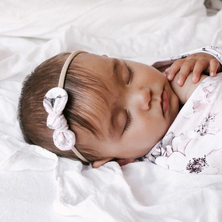 Alaska Pink Mini Bow Headband-Aster & Ruby