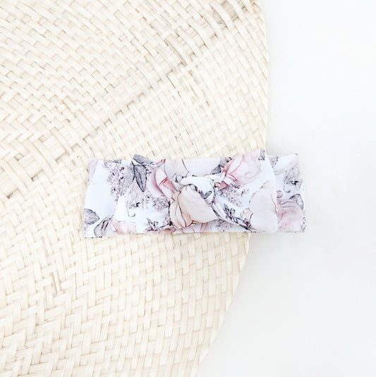 Alaska White Bow Headband-Aster & Ruby