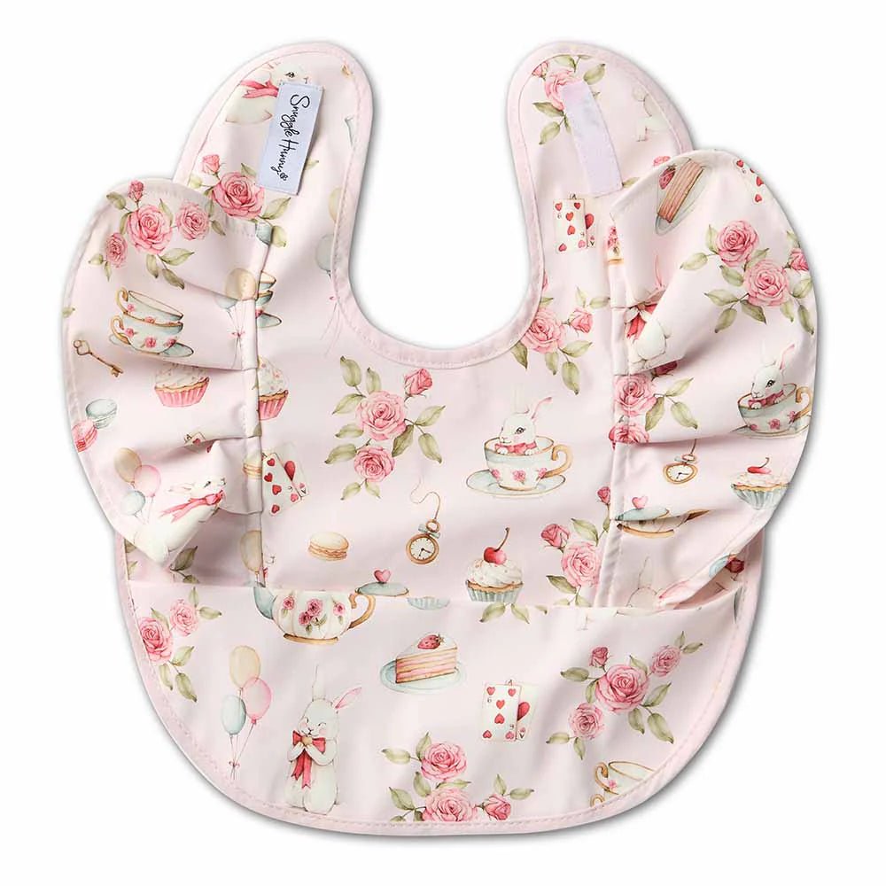 Alice's Tea Party Frill Snuggle Bib - Aster & Ruby