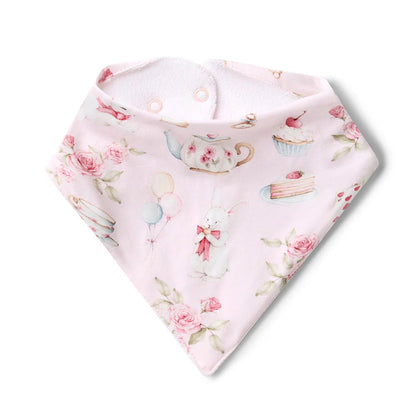 Alice's Tea Party Organic Dribble Bib - Aster & Ruby