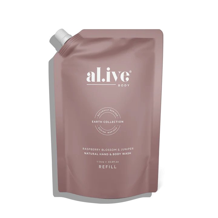 Al.ive Body 1L Wash Refill Raspberry Blossom & Juniper-Aster & Ruby