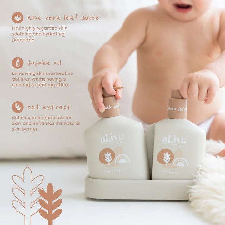 Al.ive Body Calming Oatmeal Baby Duo-Aster & Ruby