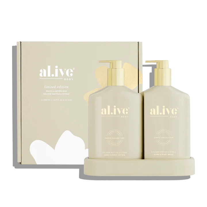 Al.ive Body Limited Wash & Lotion Duo - Golden Wattle & Citrus - Aster & Ruby