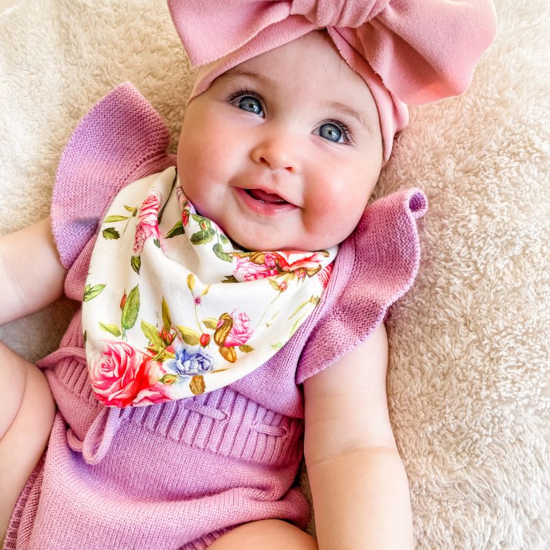 All4Ella Bandana Bibs 2pk - Rose - Aster & Ruby