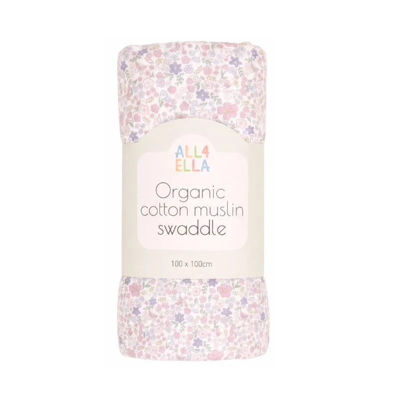 Blossom Organic Muslin Swaddle