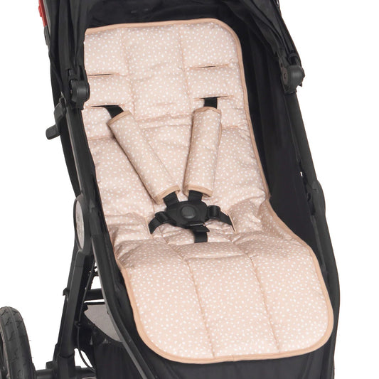 All4Ella Pram Liner Beige Dots - Aster & Ruby