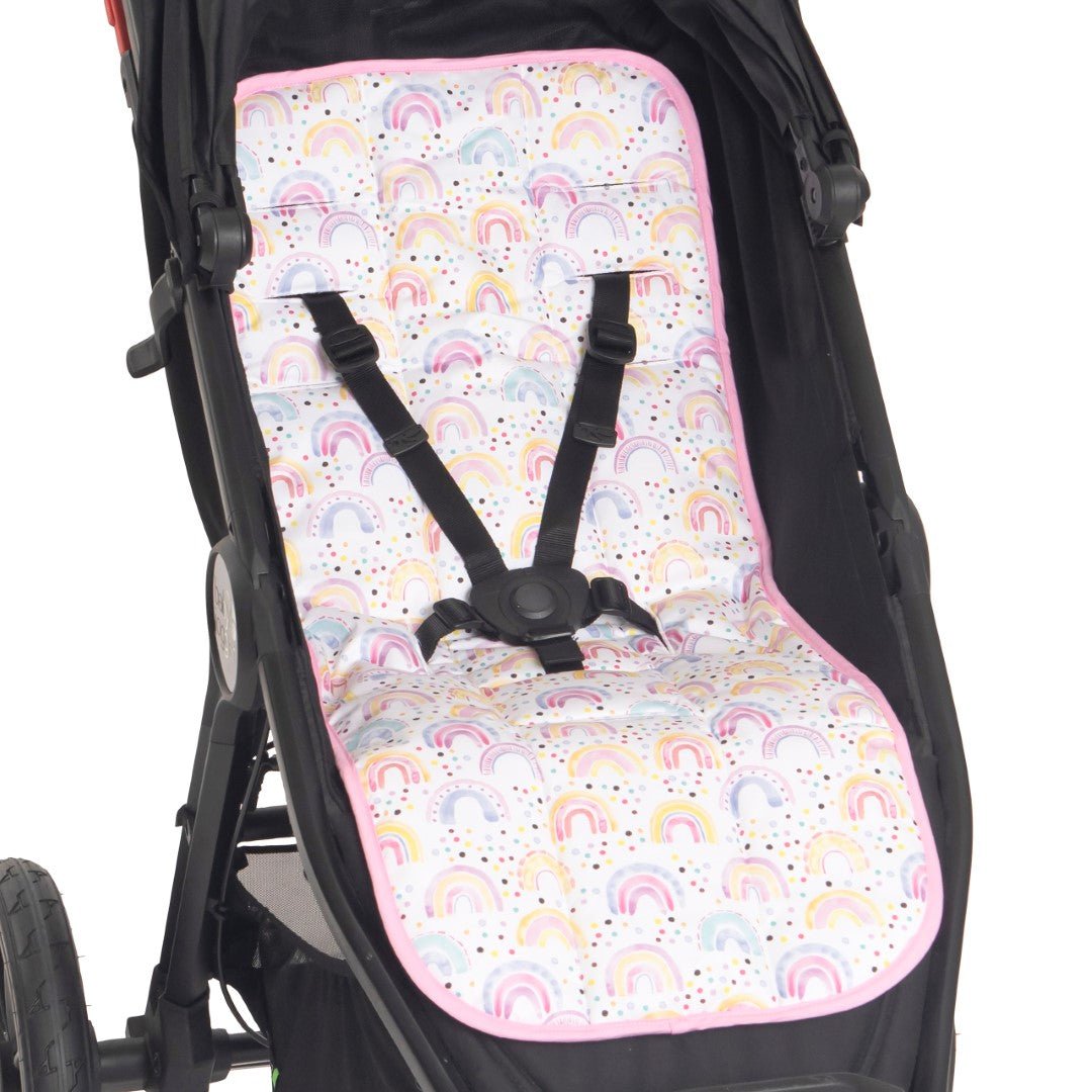 All4Ella Pram Liner Watercolour Rainbow-Aster & Ruby