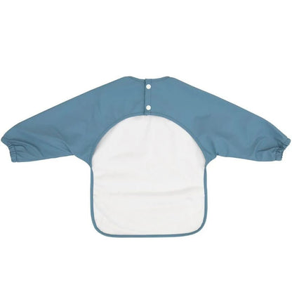 All4Ella Recycled Long Sleeve Bib - Two Tone Blue - Aster & Ruby