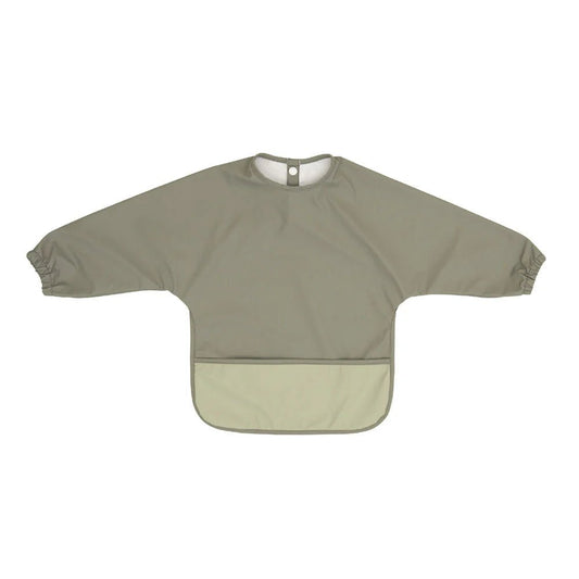 All4ella Recycled Long Sleeve Bib - Two - Tone Sage - Aster & Ruby