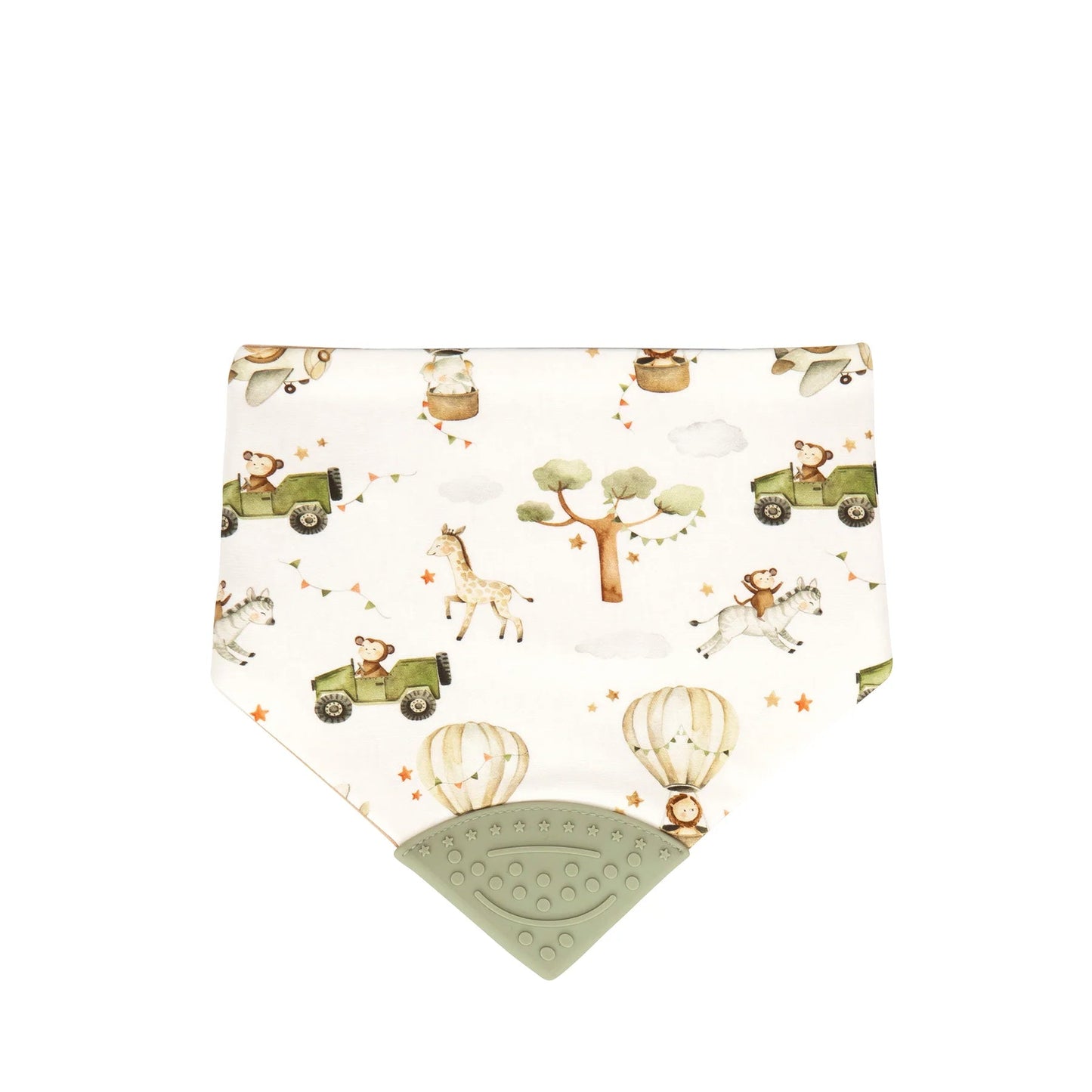 All4Ella Reversible teether bib - Monkey - Aster & Ruby