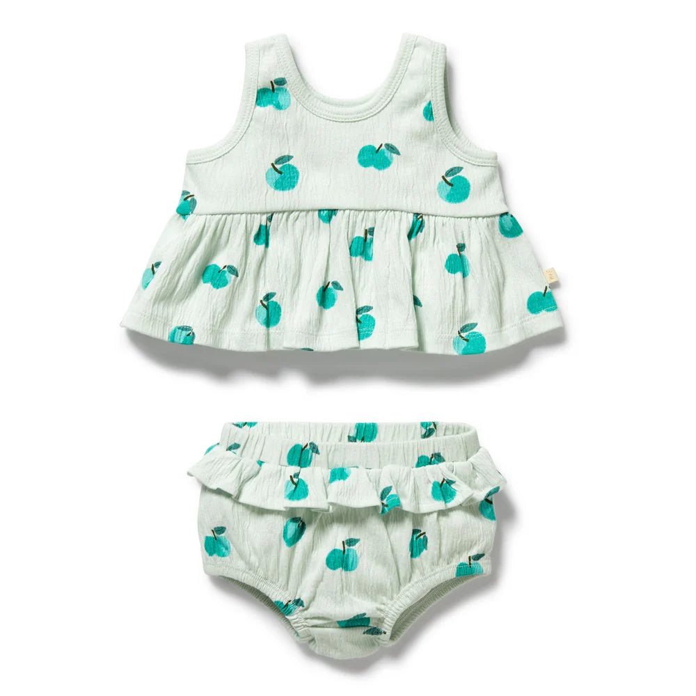 Apple Papple Organic Ruffle Set - Aster & Ruby