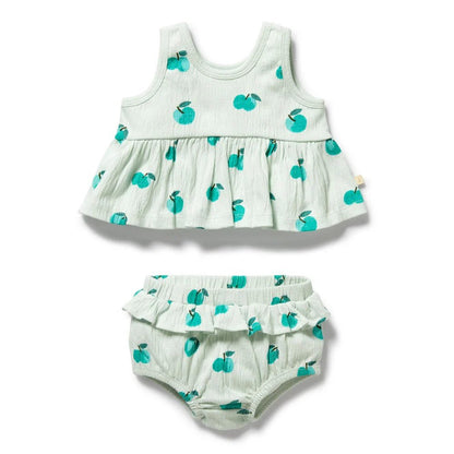 Apple Papple Organic Ruffle Set - Aster & Ruby