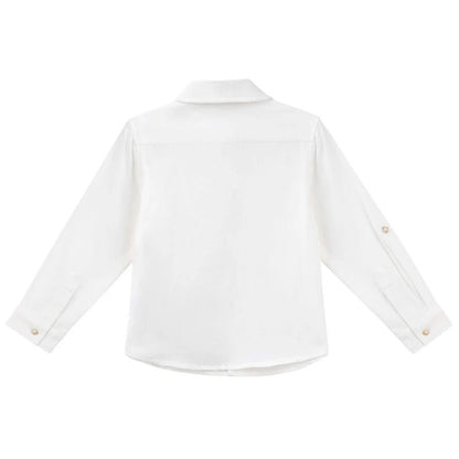 Archie L/S Button Shirt Ivory - Aster & Ruby