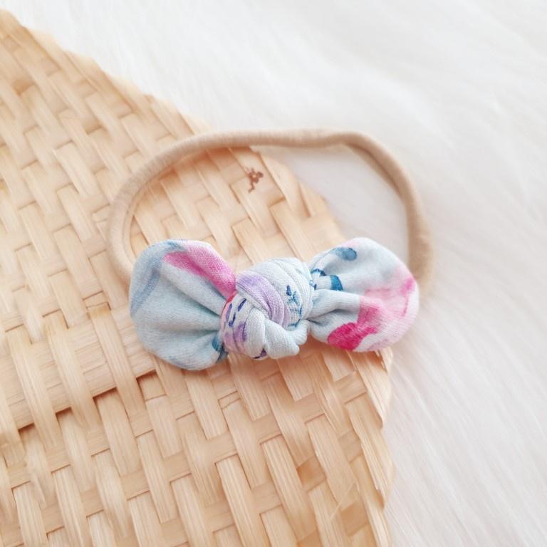 Ashton Mini Bow Headband-Aster & Ruby