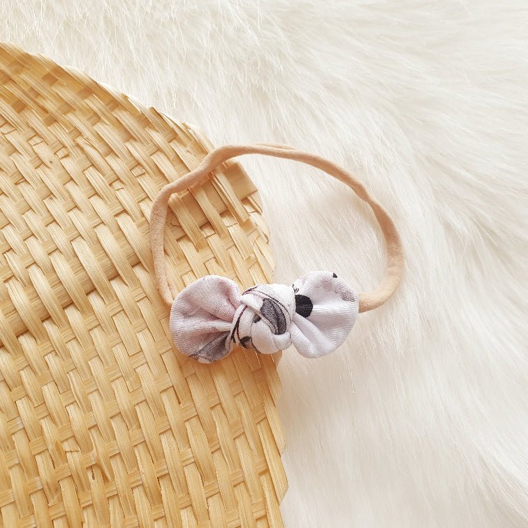 Avery Mini Bow Headband-Aster & Ruby