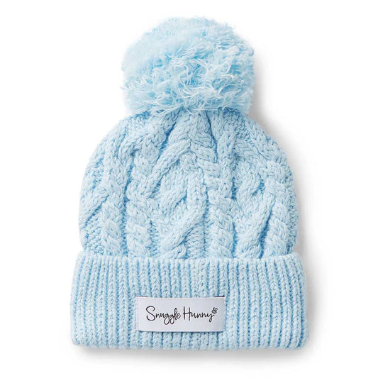 Baby Blue Organic Baby Knit Beanie - Aster & Ruby