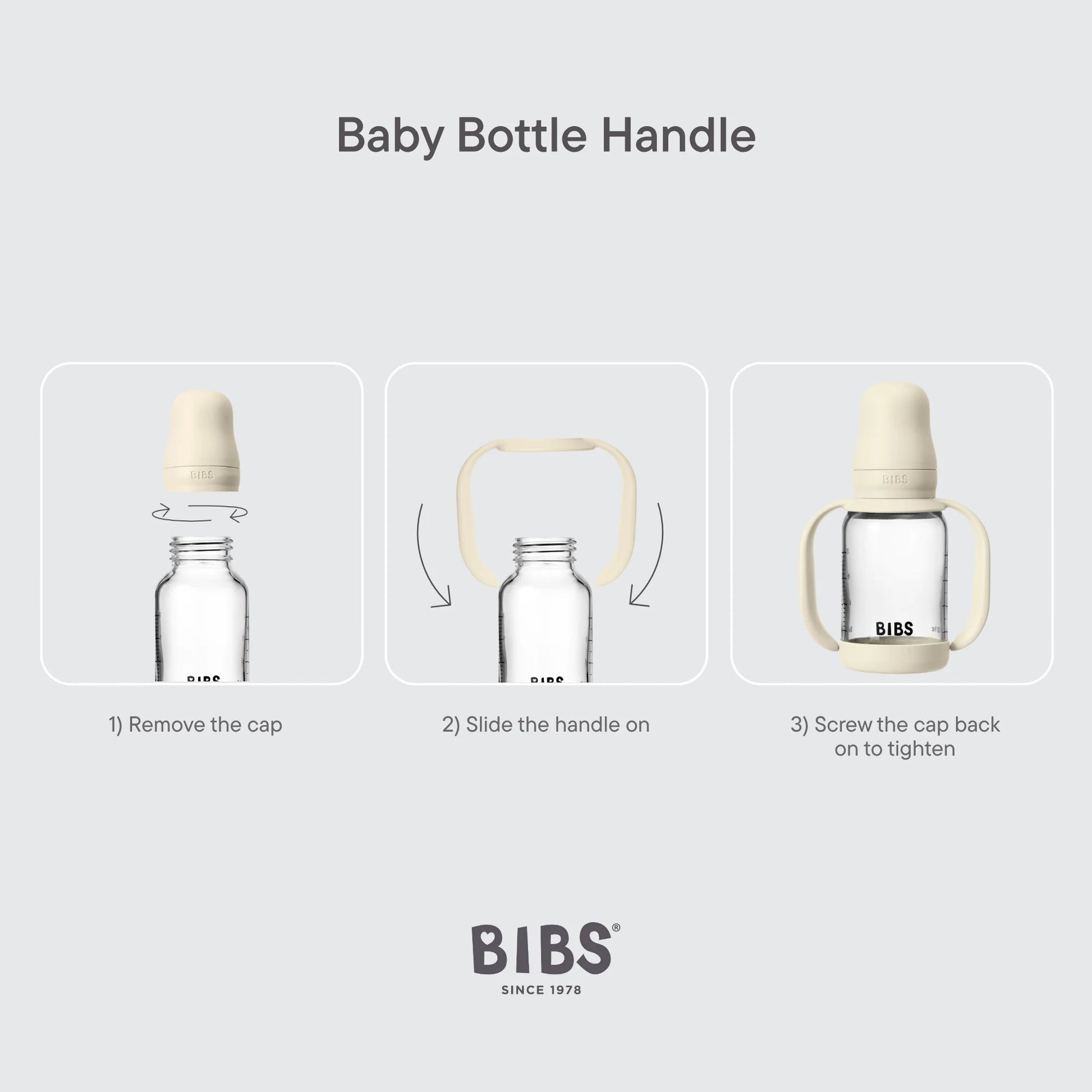Baby Bottle Handle Ivory - Aster & Ruby