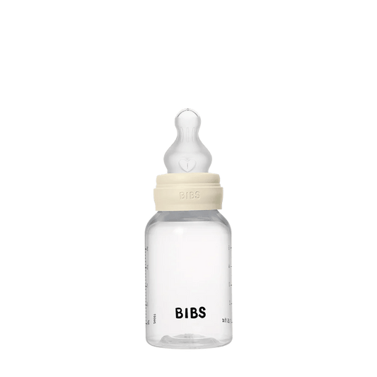 Baby Bottle Silicone 150ml Slow Flow Ivory - Aster & Ruby