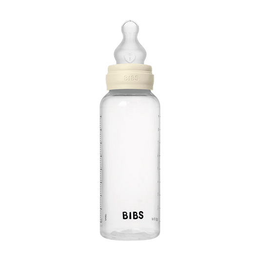 Baby Bottle Silicone 270ml Medium Flow Ivory - Aster & Ruby
