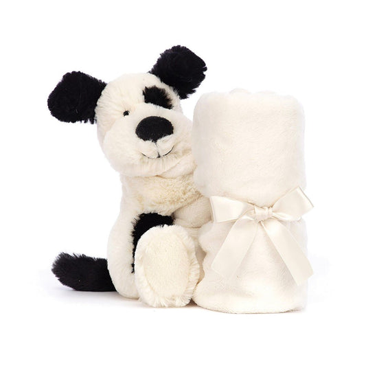 Bashful Black & Cream Puppy Blankie - Aster & Ruby