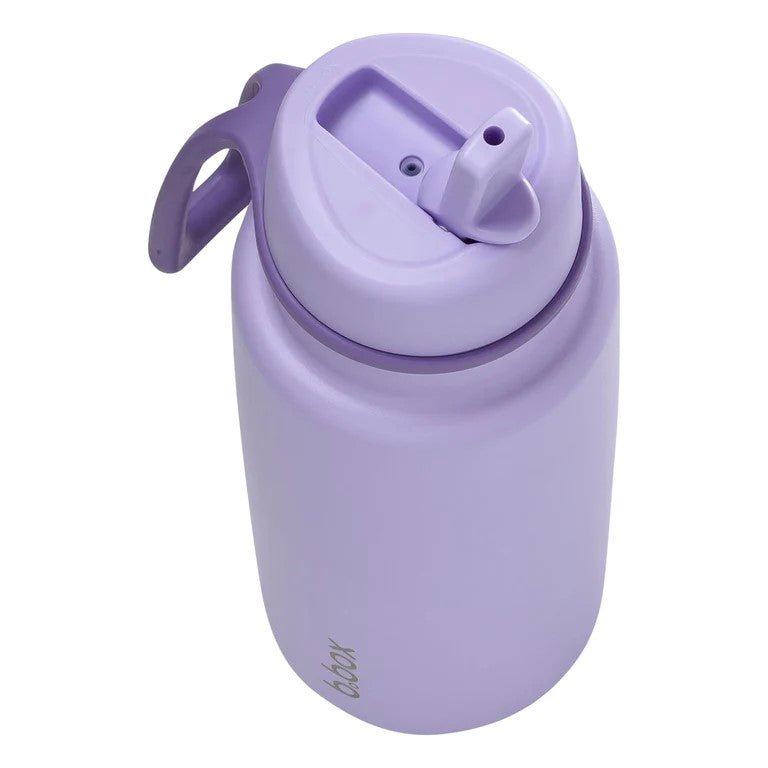 b.box Insulated Flip Top 1 Litre Bottle Lilac Love - Aster & Ruby