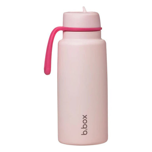 b.box Insulated Flip Top 1 Litre Bottle Pink Paradise - Aster & Ruby