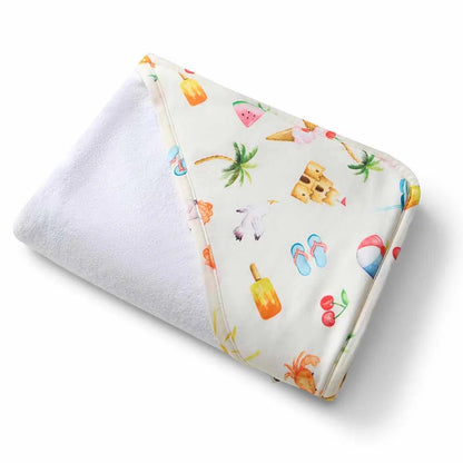 Beach Fun Organic Hooded Baby Towel - Aster & Ruby