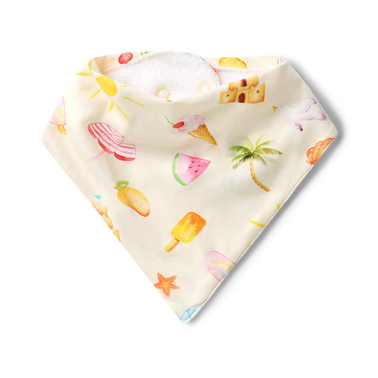 Beach Fun Organic Dribble Bib
