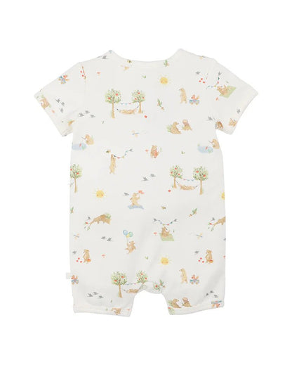 BEAR ORGANIC SS ZIPSUIT - Aster & Ruby