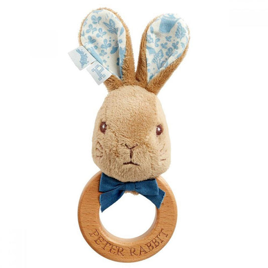 Beatrix Potter Peter Rabbit Wooden Ring Rattle-Aster & Ruby