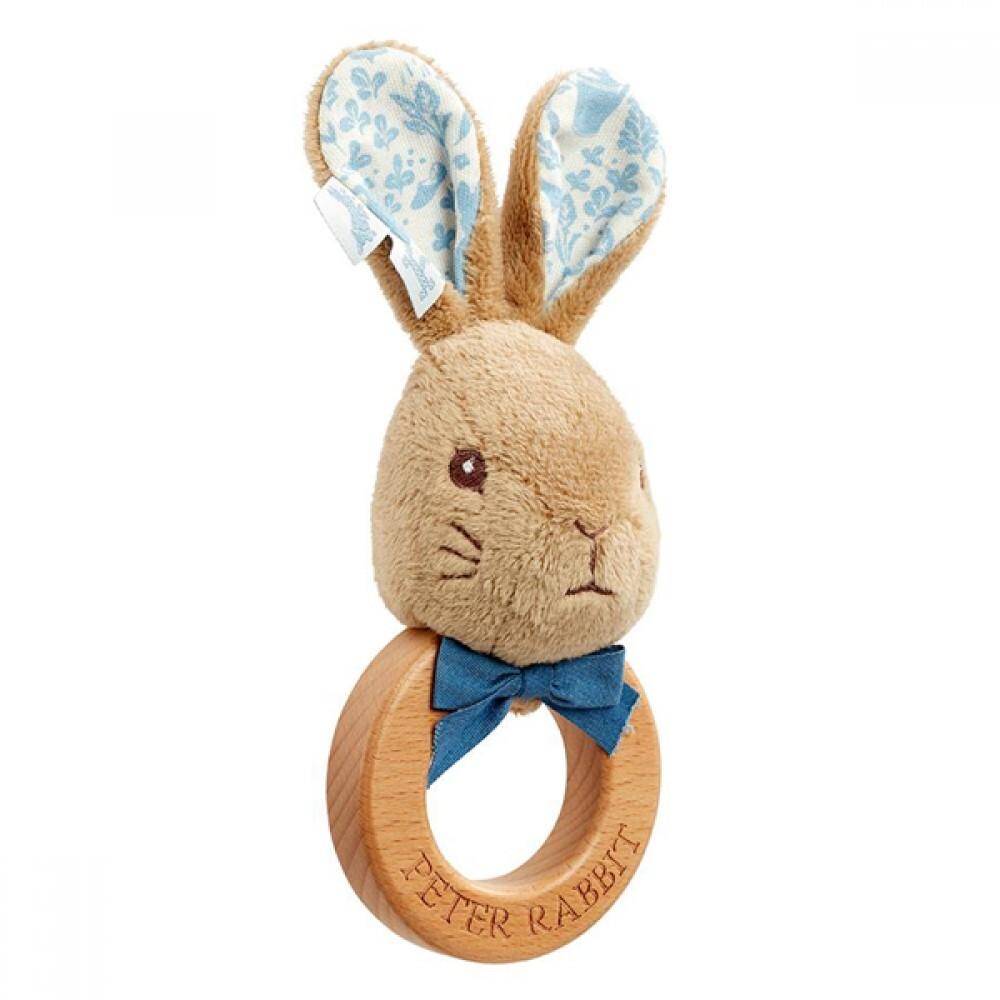 Beatrix Potter Peter Rabbit Wooden Ring Rattle-Aster & Ruby