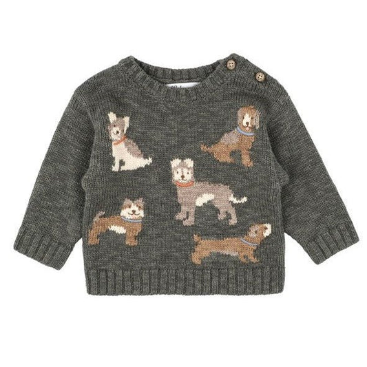 Bebe Austin Dogs Knitted Jumper 3-5 YRS-Aster & Ruby