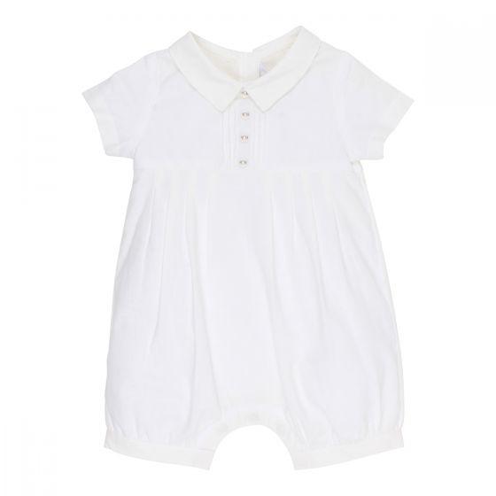 Bebe Boys Pleat Romper-Aster & Ruby