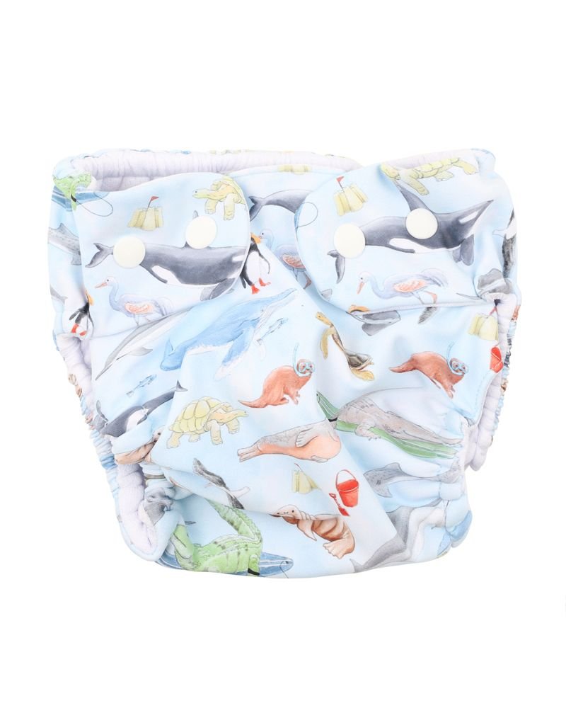 Bebe Marco Print Aqua Nappy - Aster & Ruby