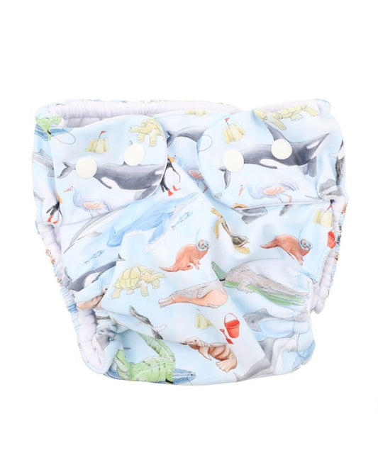 Bebe Marco Print Aqua Nappy - Aster & Ruby