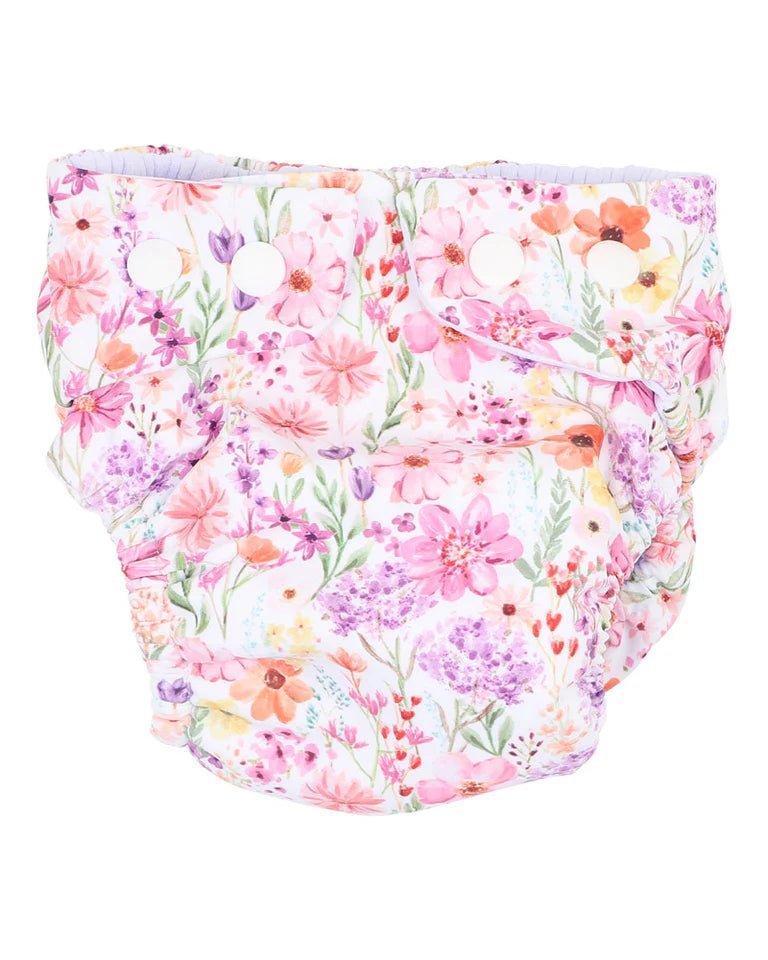 Bebe Nadia Print Aqua Nappy - Aster & Ruby