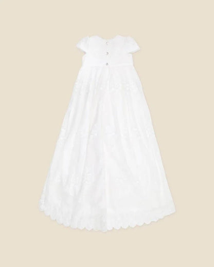 Bebe Open Back Christening Dress - Aster & Ruby