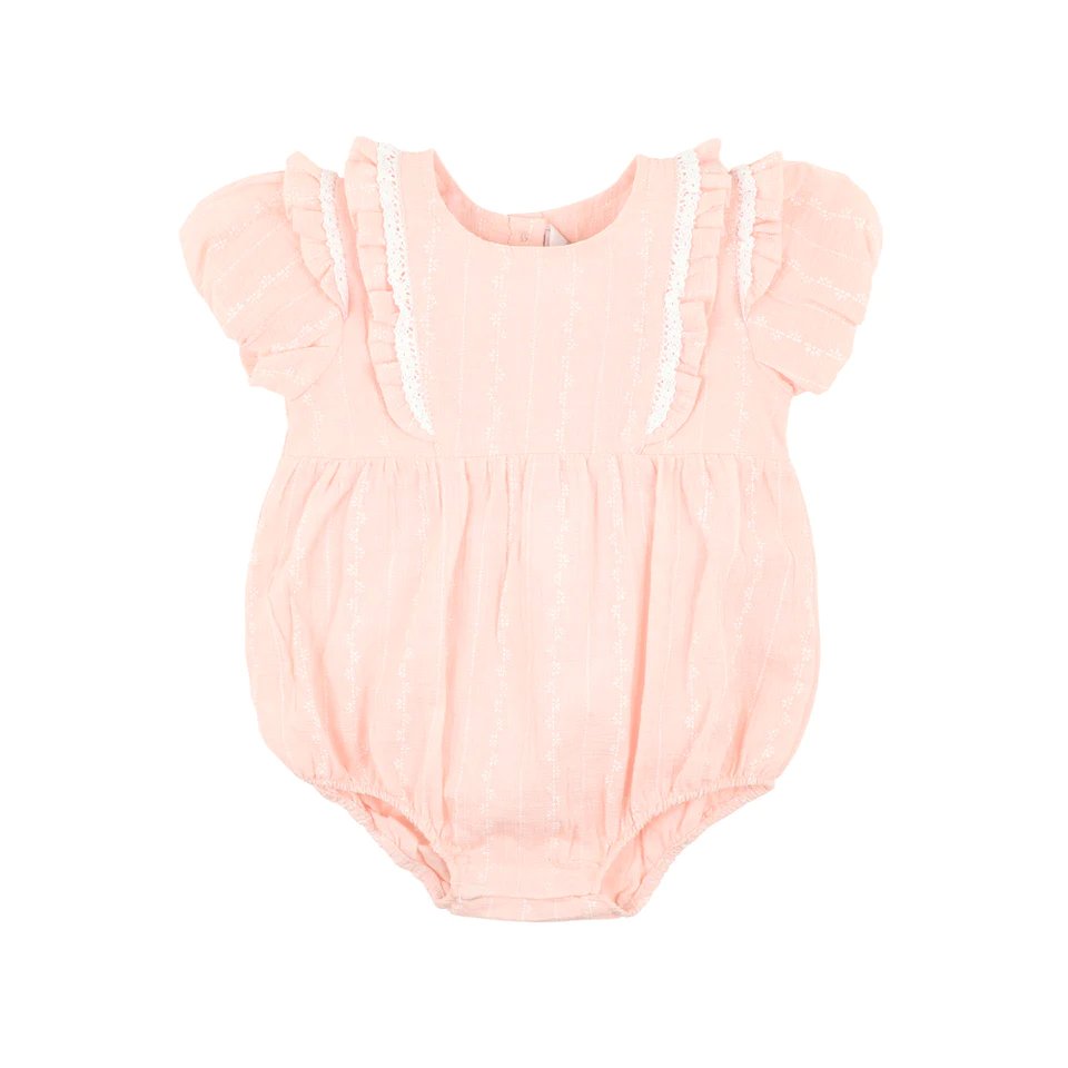 Bebe Sage Woven Frill Bodysuit-Aster & Ruby
