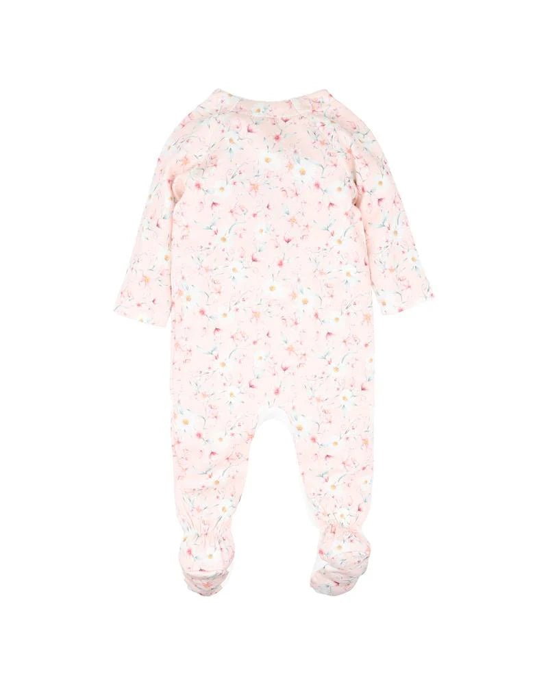 Bebe Zoe Print LS Wrap Onesie - Aster & Ruby